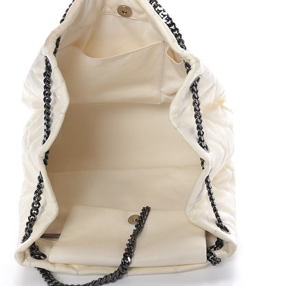 Chanel Lambskin Cells Accordion Tote Dark White 5 of 13