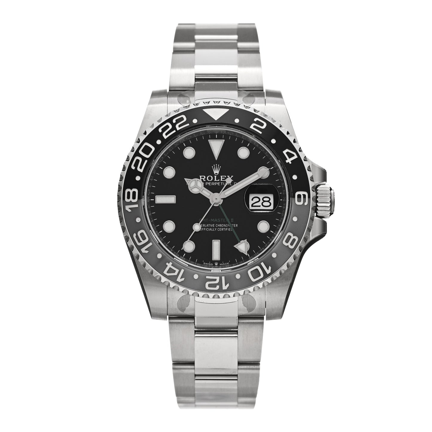 Stainless Steel 40mm Oyster Perpetual Date GMT Master II Bruce Wayne Watch Black 126710GRNR