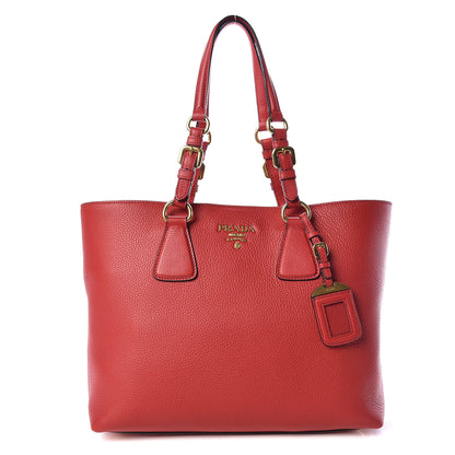 Prada Vitello Daino Tote Rosso 1 of 10