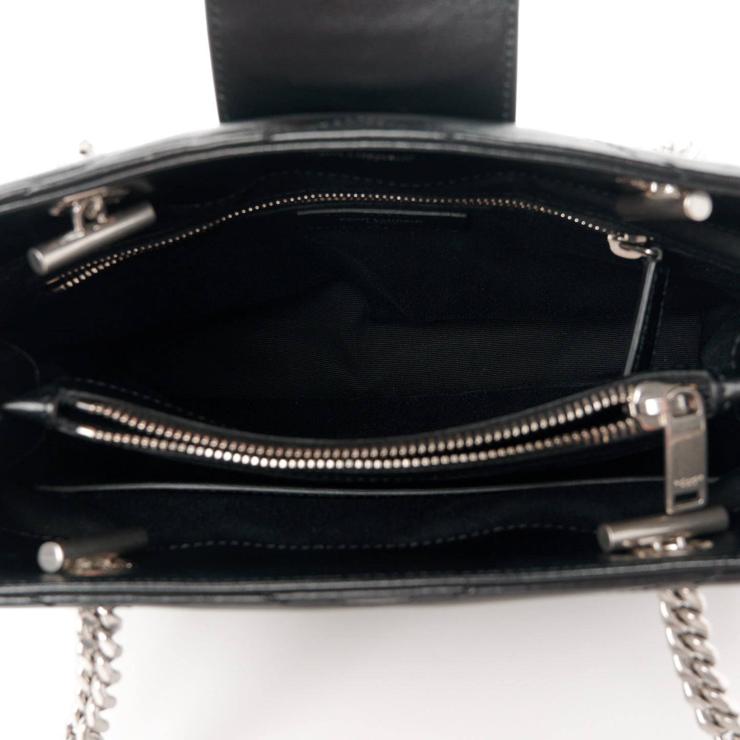 Calfskin Y Quilted Monogram Small Loulou Shopper Black