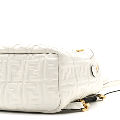 Fendi Nappa FF 1974 Embossed Mini Backpack White 10 of 10