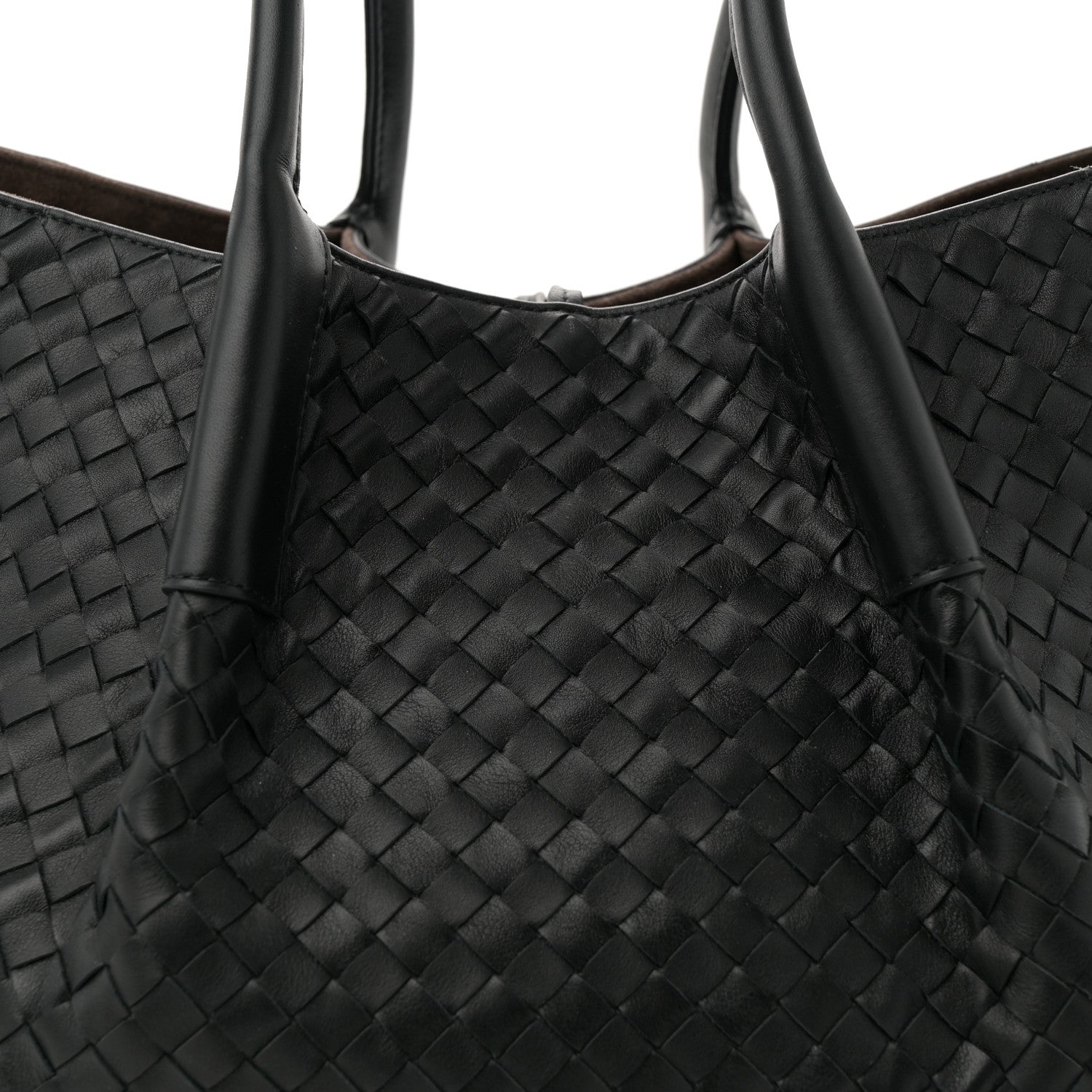 Bottega Veneta Calfskin Intrecciato Pinacoteca Reversible Tote Black Fondant 8 of 10