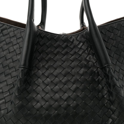 Bottega Veneta Calfskin Intrecciato Pinacoteca Reversible Tote Black Fondant 8 of 10