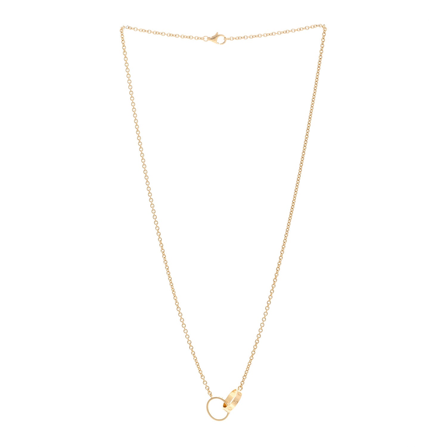 Cartier 18K Yellow Gold Interlocking LOVE Necklace 3 of 5