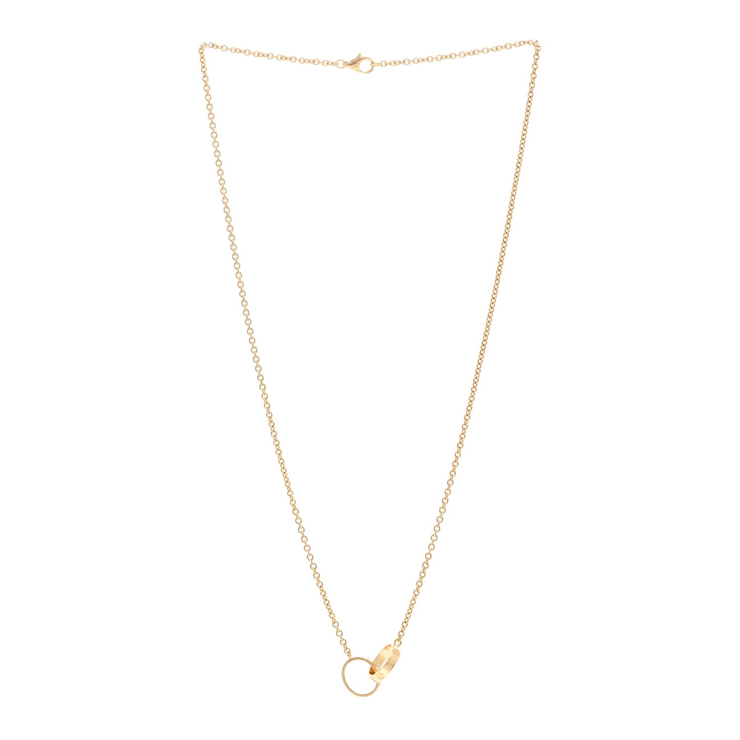 18K Yellow Gold Interlocking LOVE Necklace