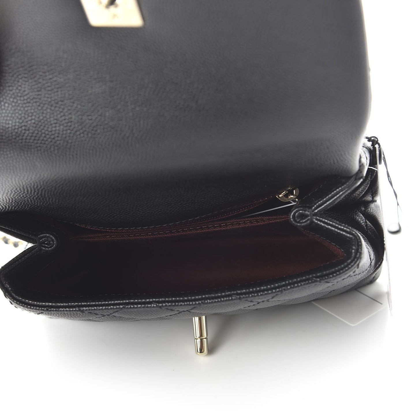 Caviar Quilted Extra Mini Coco Handle Flap Black