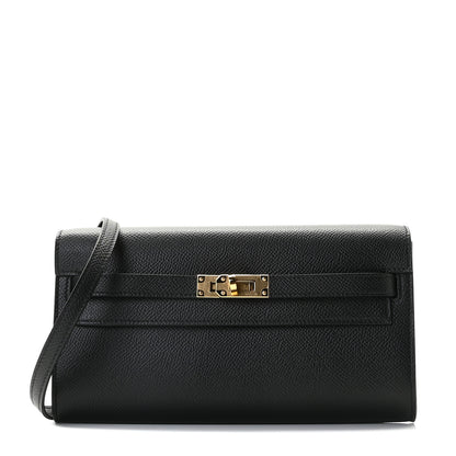 Hermes Epsom Kelly Wallet To Go Black 1 of 9