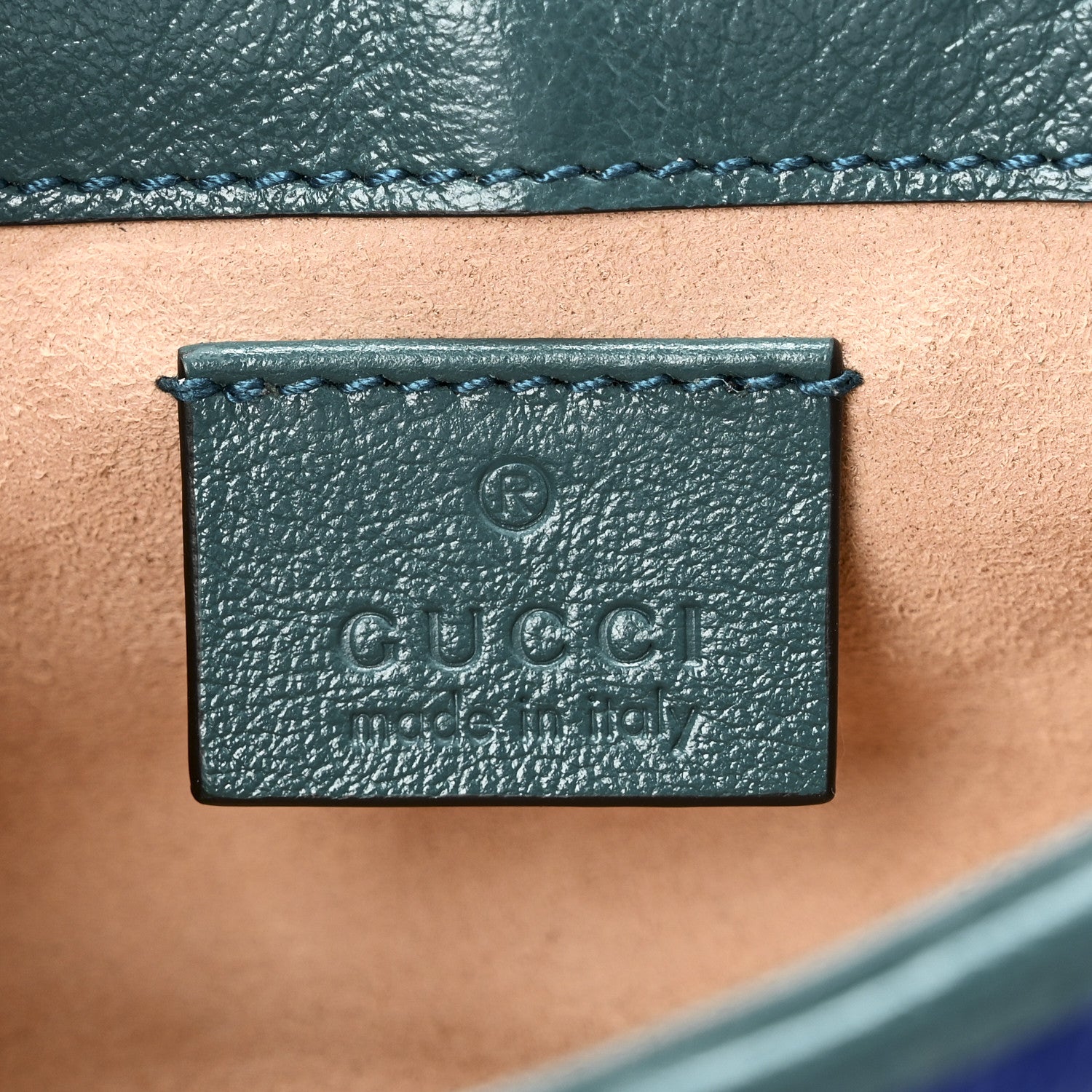 Gucci Azalea Calfskin Enamel Matelasse Diagonal Super Mini Torchon