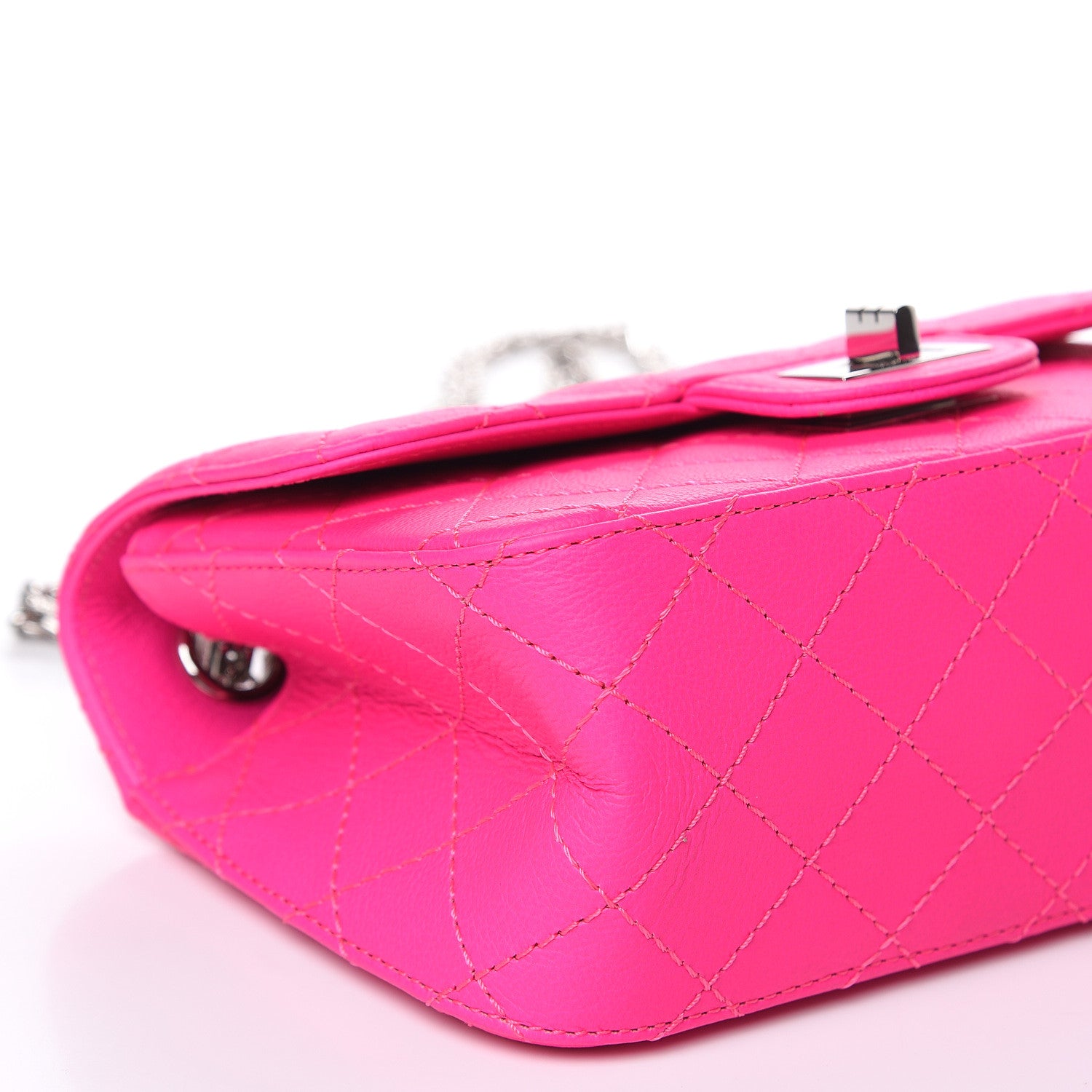 Chanel Goatskin Quilted 2.55 Reissue Mini Flap Fluorescent Pink 9 of 11