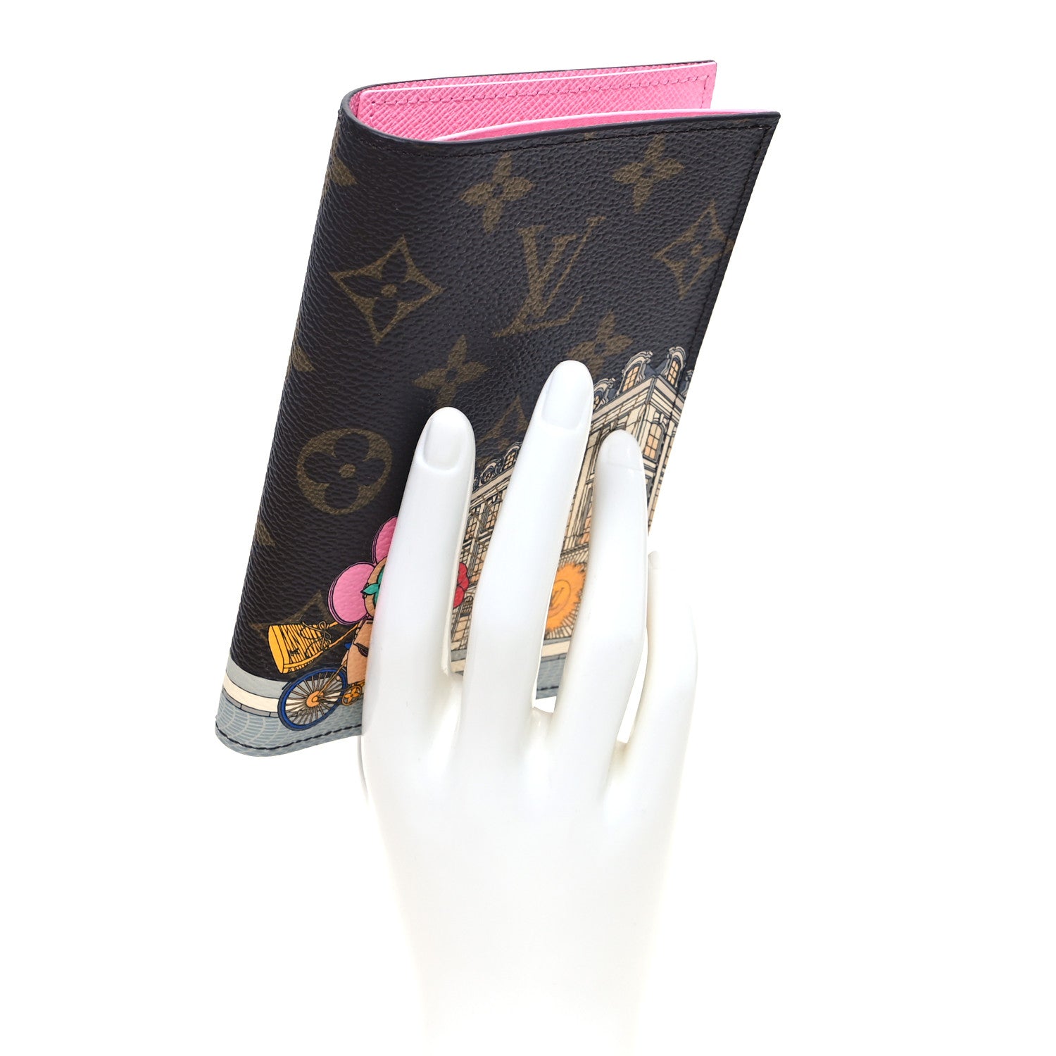 Louis Vuitton Monogram 2022 Christmas Animation Paris Passport Cover Pink 2 of 6