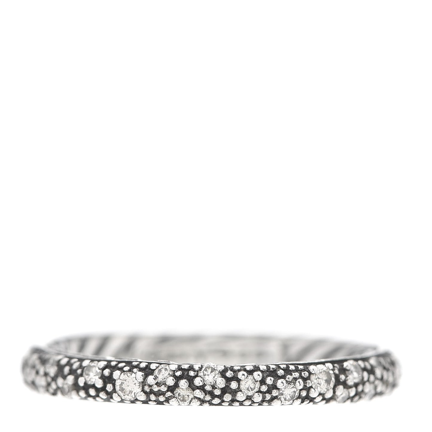 Sterling Silver Diamond 3mm Midnight Melange Band Ring 51 5.75
