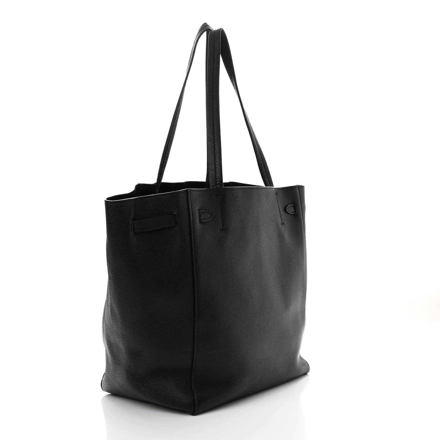 Celine Soft Grained Calfskin Medium Belt Cabas Phantom Black 3 of 12