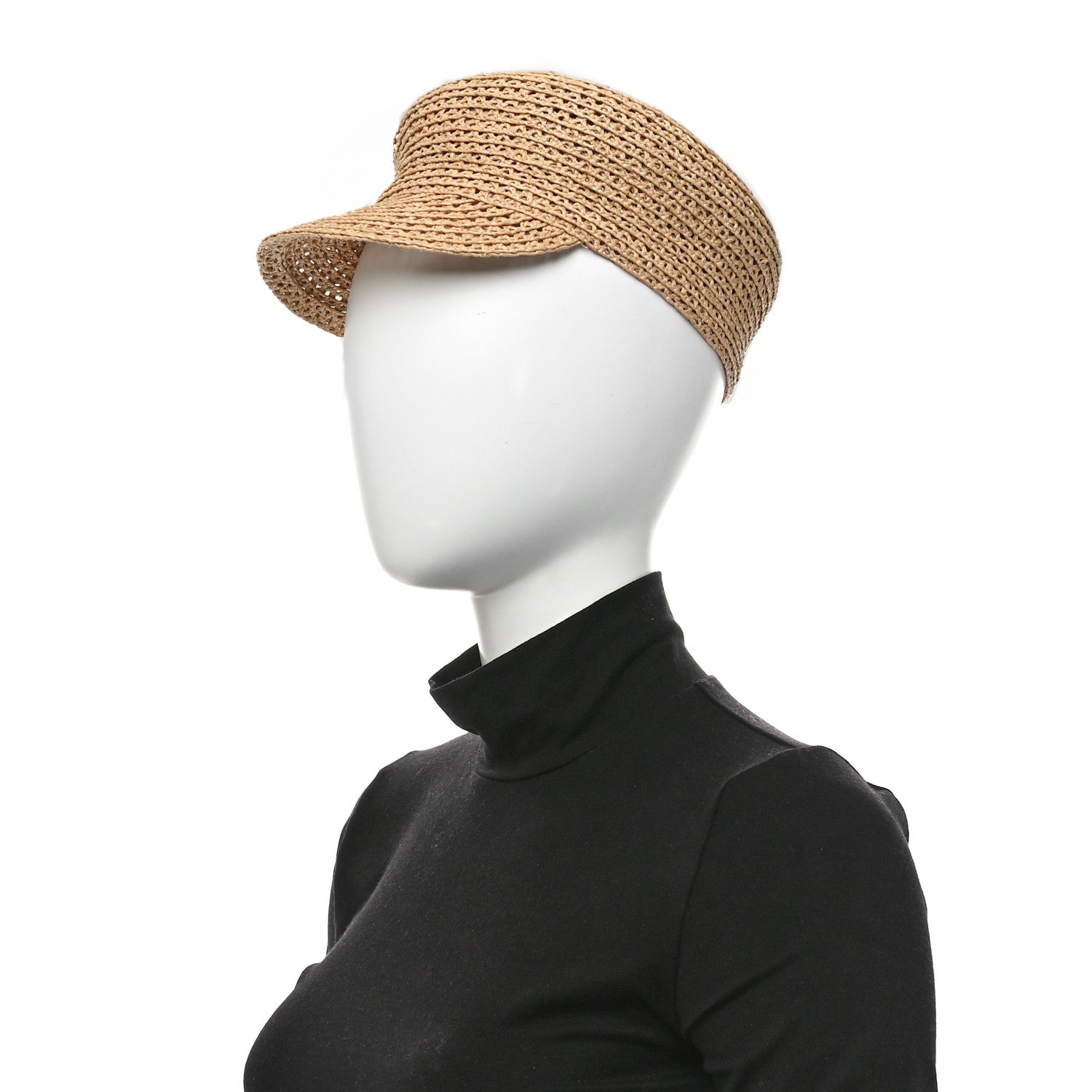 Hermes Raffia Braided Galatee Cap 58 Naturel 2 of 9