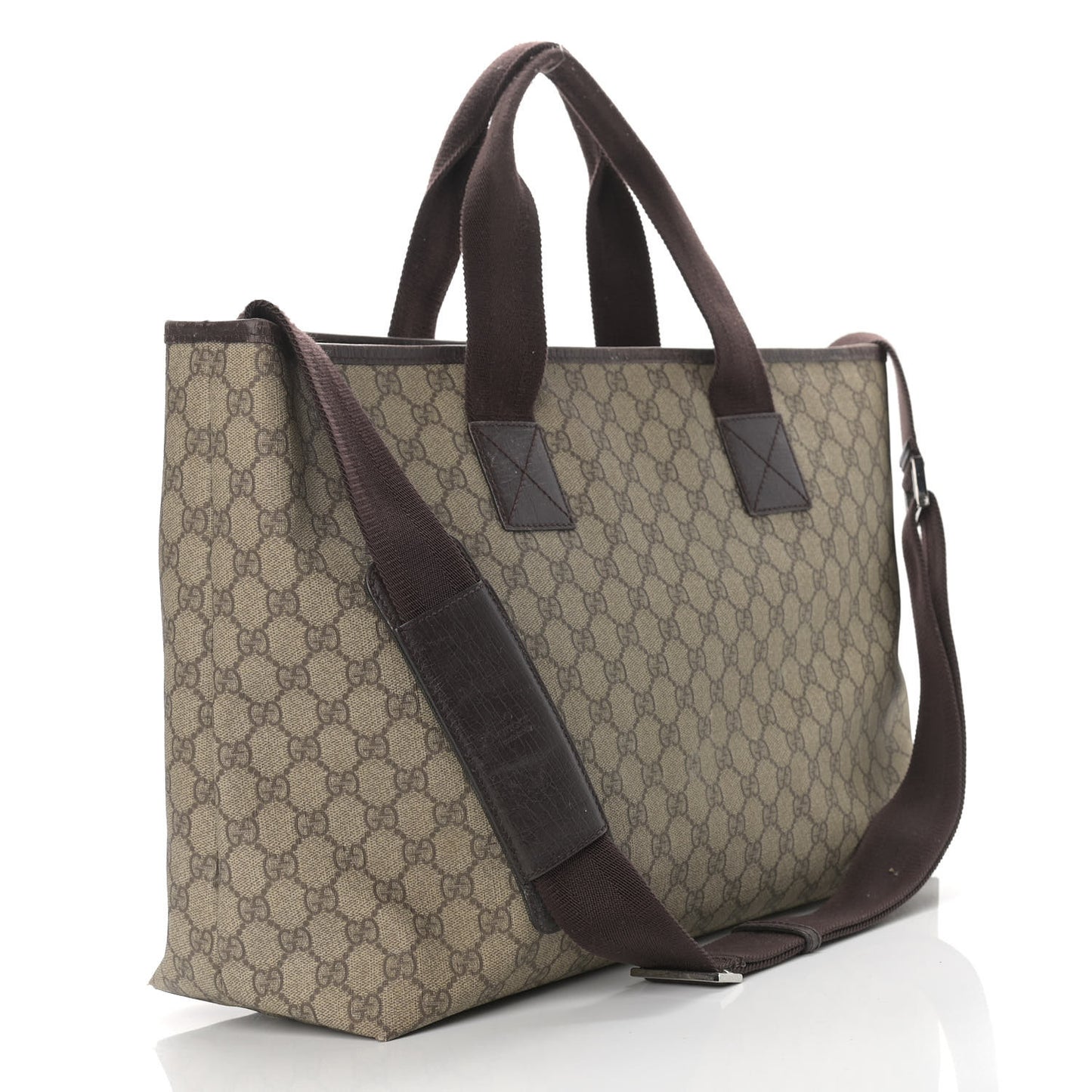GG Plus Monogram Travel Bag Dark Brown