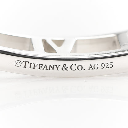 Tiffany Sterling Silver Narrow Atlas Open Bangle Bracelet 4 of 6