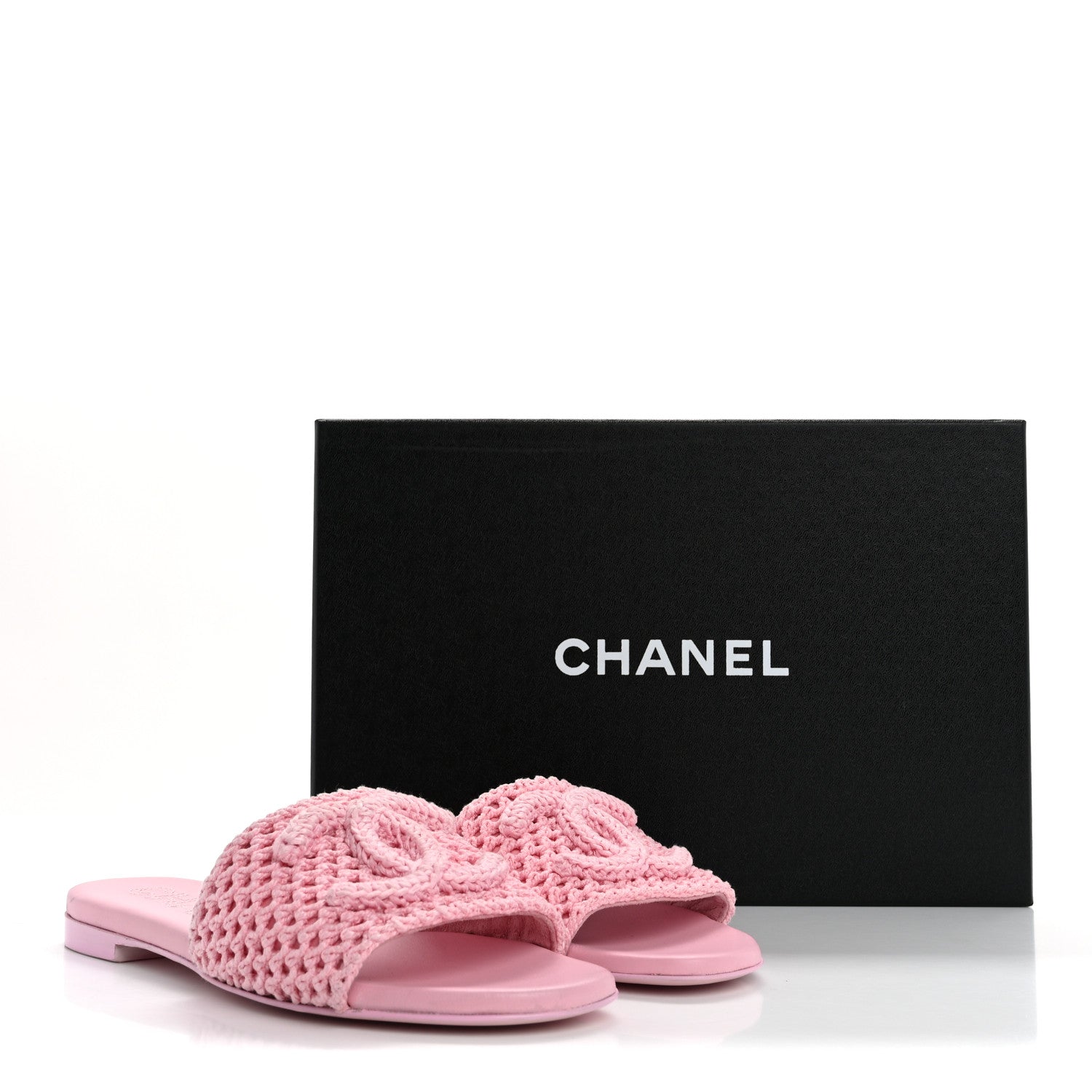 Chanel Crochet CC Mules Sandals 36.5 Rose 1652614 – FASHIONPHILE