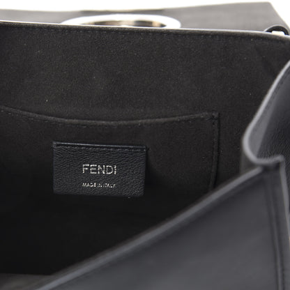 Fendi Vitello Century Velvet F is Fendi FF Small Kan I Shoulder Bag Black Tobacco 7 of 15