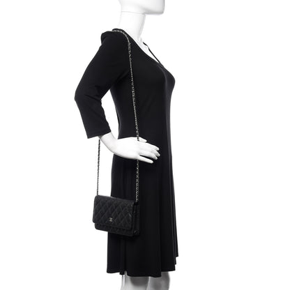 Chanel Caviar Quilted Wallet On Chain WOC Black 2 of 12
