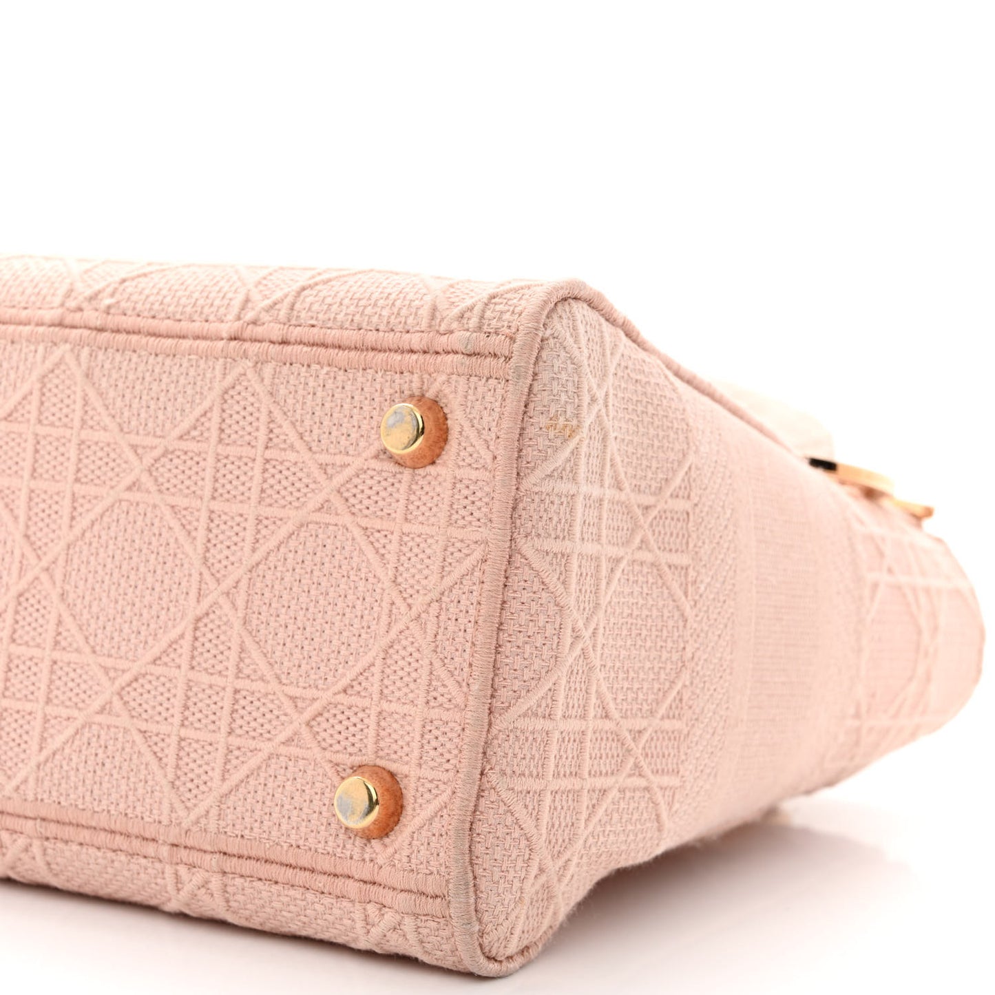 Canvas Embroidered Cannage Medium Lady D-Lite Pink