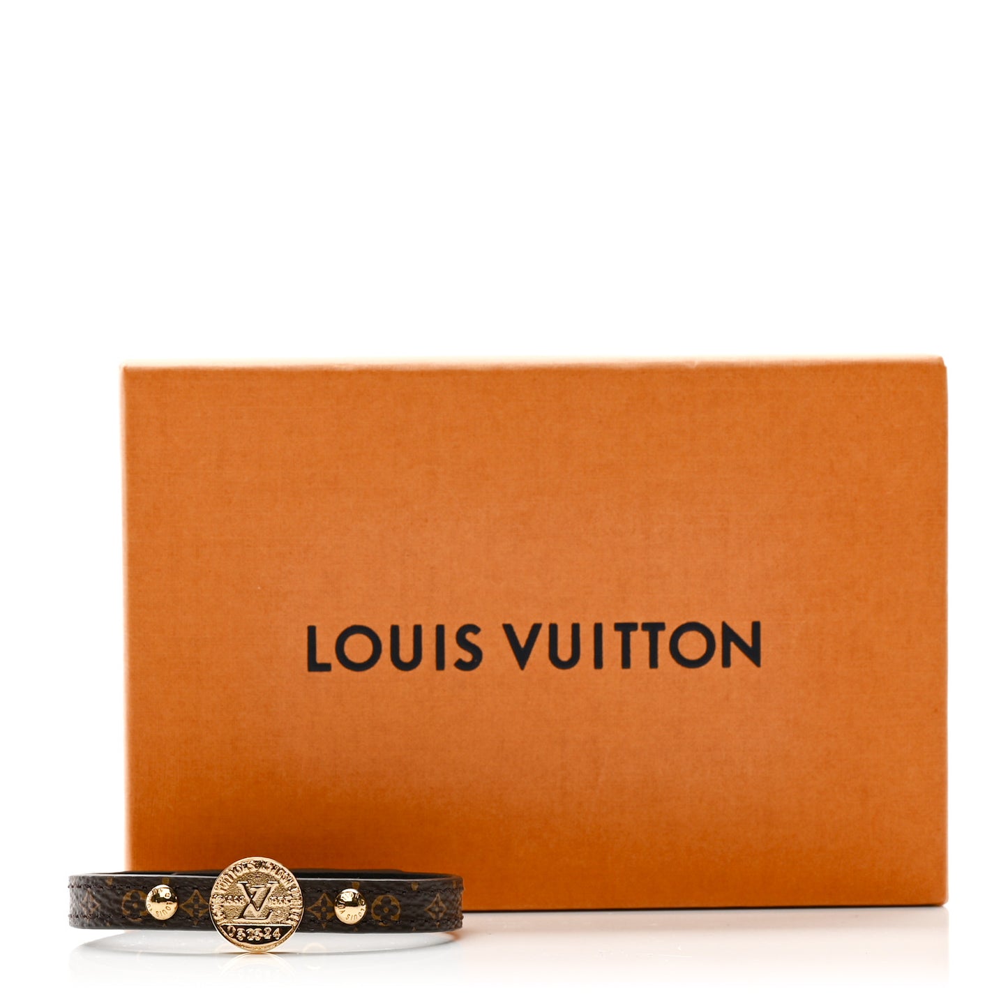 Monogram LV Circle Reversible Bracelet 17 Black