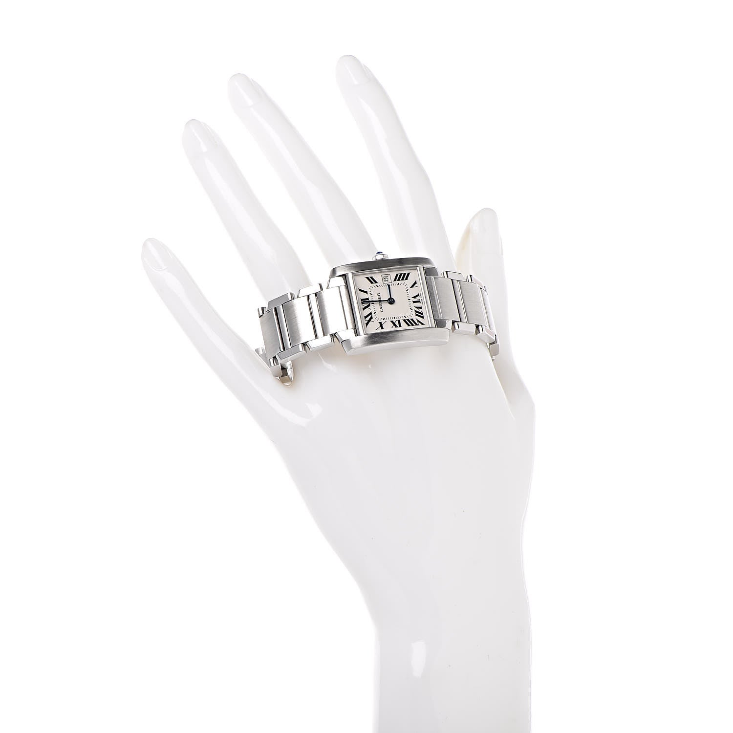 Cartier Stainless Steel 25mm Tank Francaise Quartz Watch 2 of 9