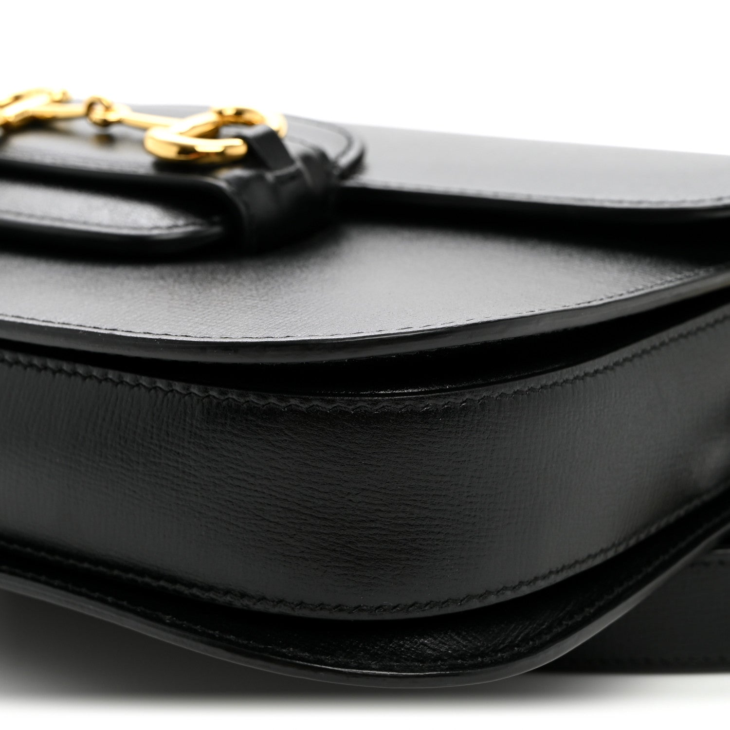 Gucci Azalea Calfskin Horsebit 1955 Shoulder Bag Black 10 of 10