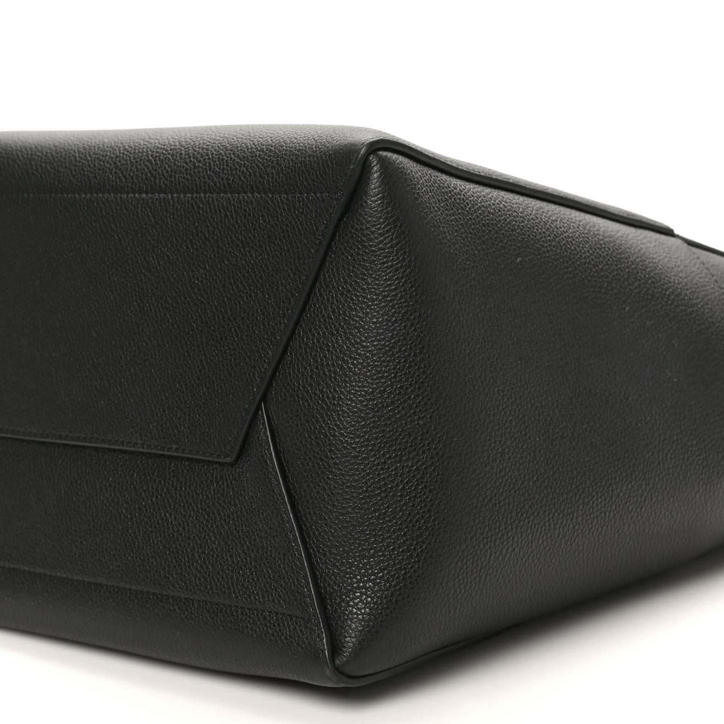 Soft Grained Calfskin Sangle Bucket Bag Black