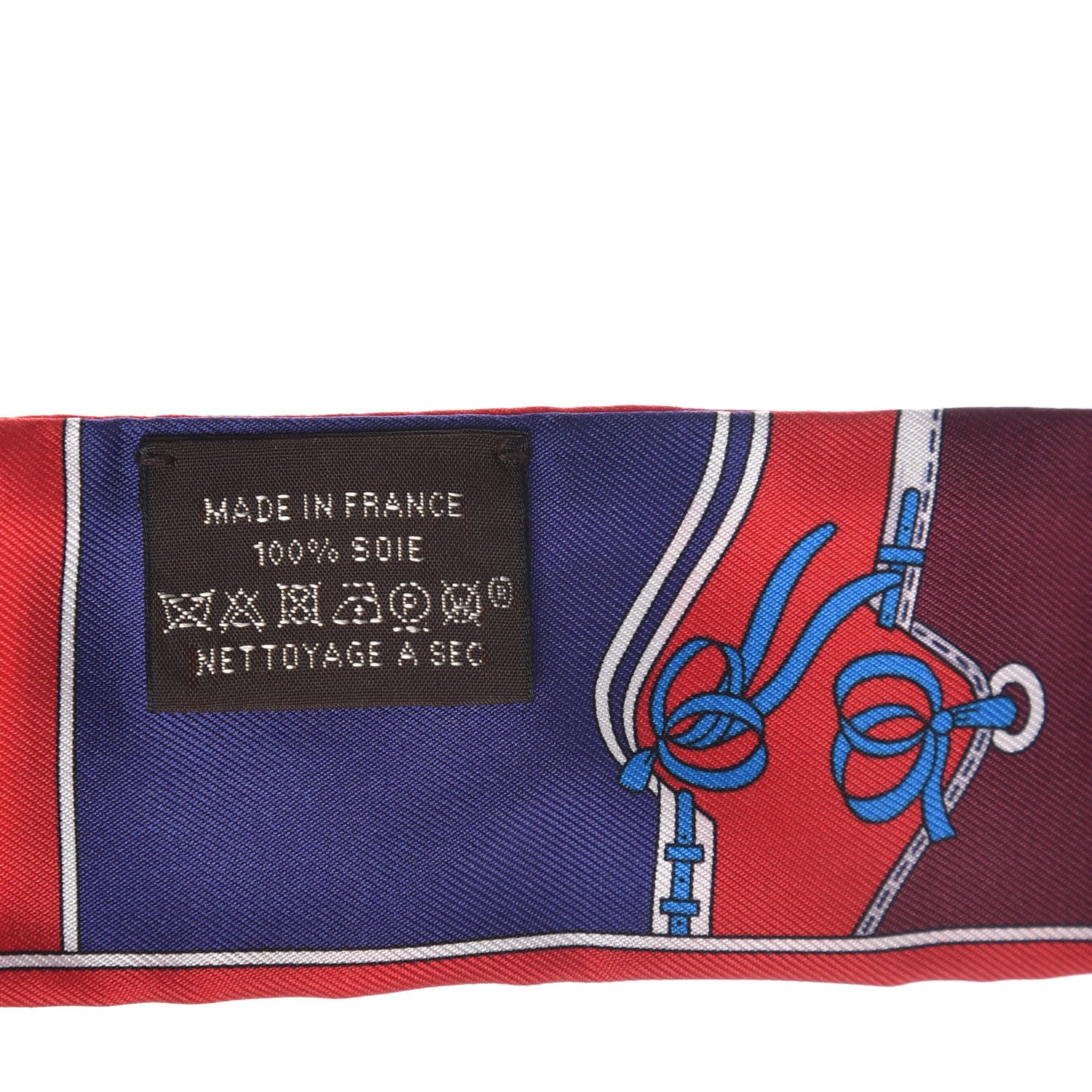 Hermes Silk Camails Twilly Scarf Rouge Violet Marine 3 of 5