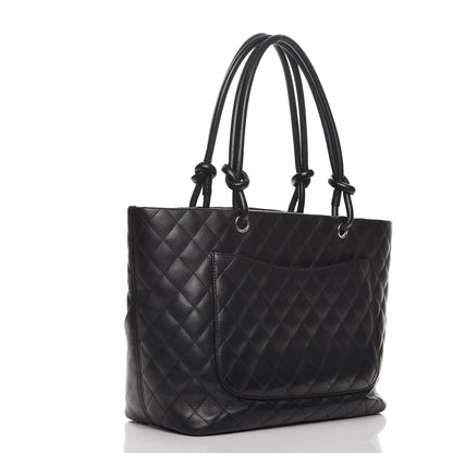 Chanel Calfskin Quilted Large Cambon Tote Black 3 of 14