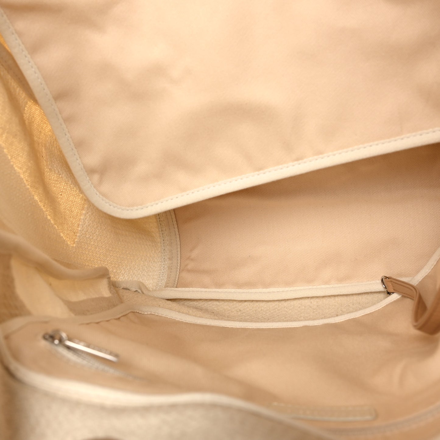 Canvas Large Shopping Tote White Beige