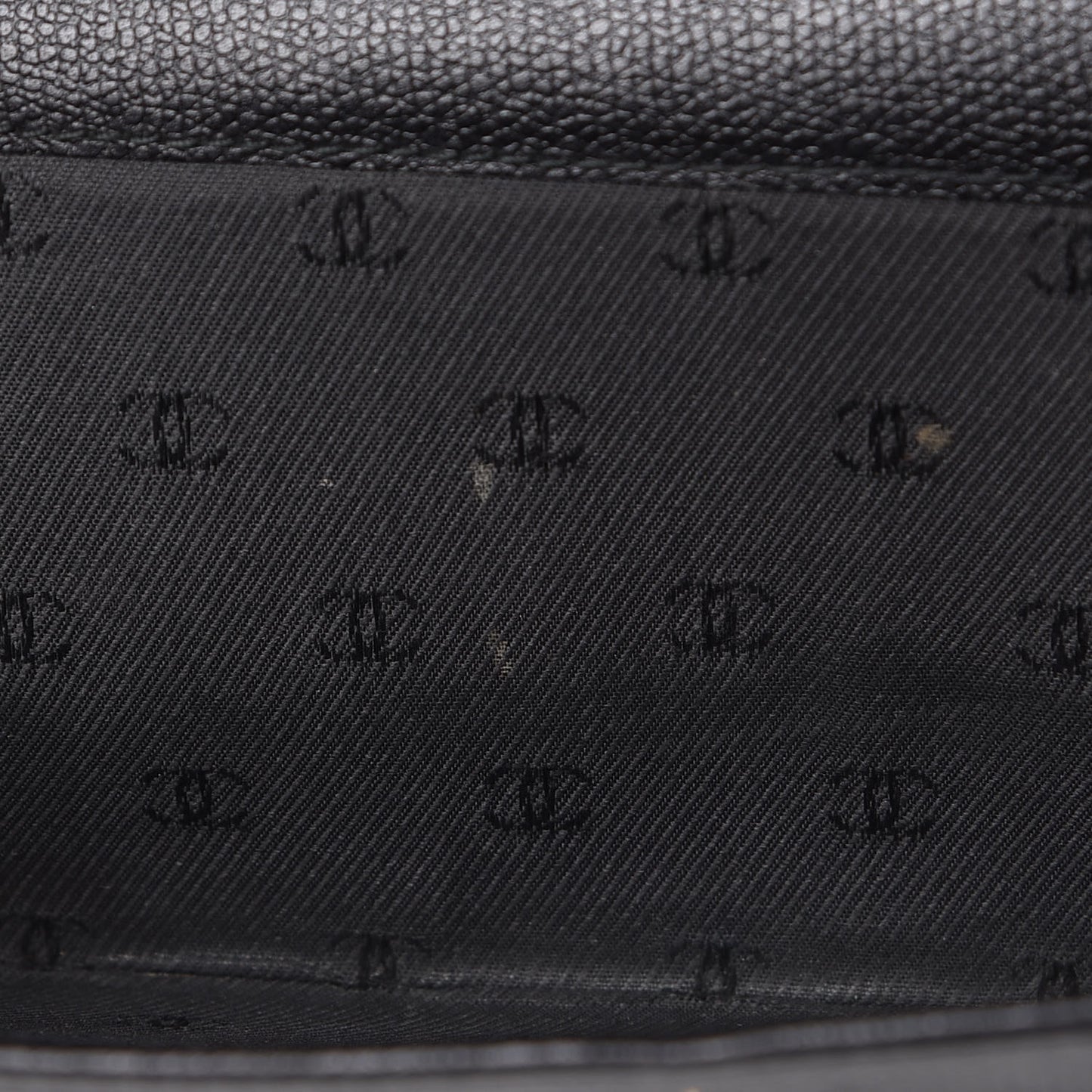 Grained Calfskin CC Button Wallet Black