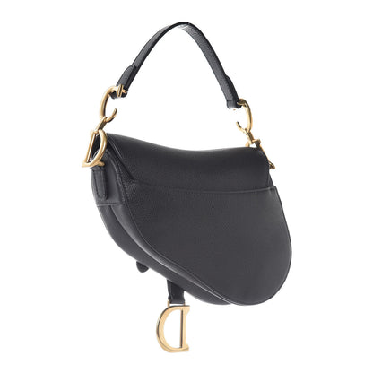 Christian Dior Grained Calfskin Mini Saddle Bag Black 3 of 7