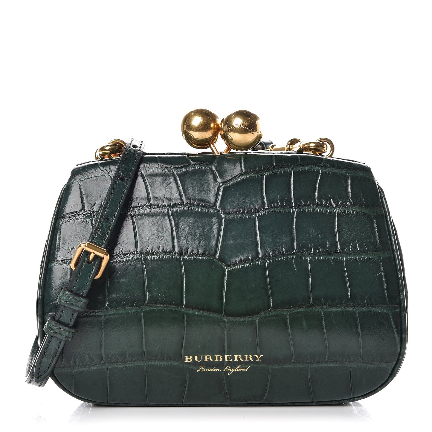 Alligator Small Frame Bag Dark Green