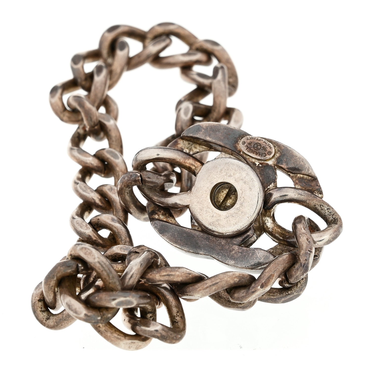 Chanel Metal CC Turnlock Bracelet Silver 4 of 4