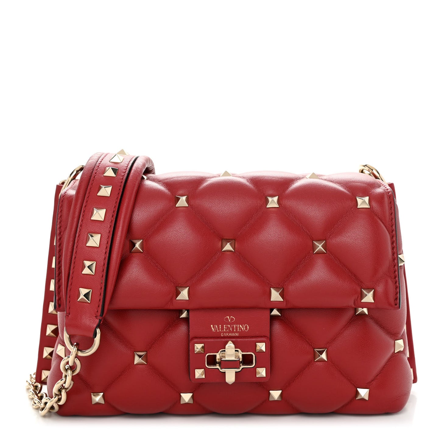 Nappa Small Candystud Crossbody Rosso Valentino