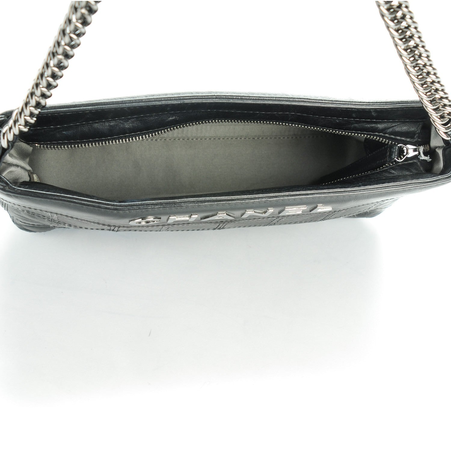 Chanel Lambskin Square Stitched Lax Shoulder Bag Black 5 of 7