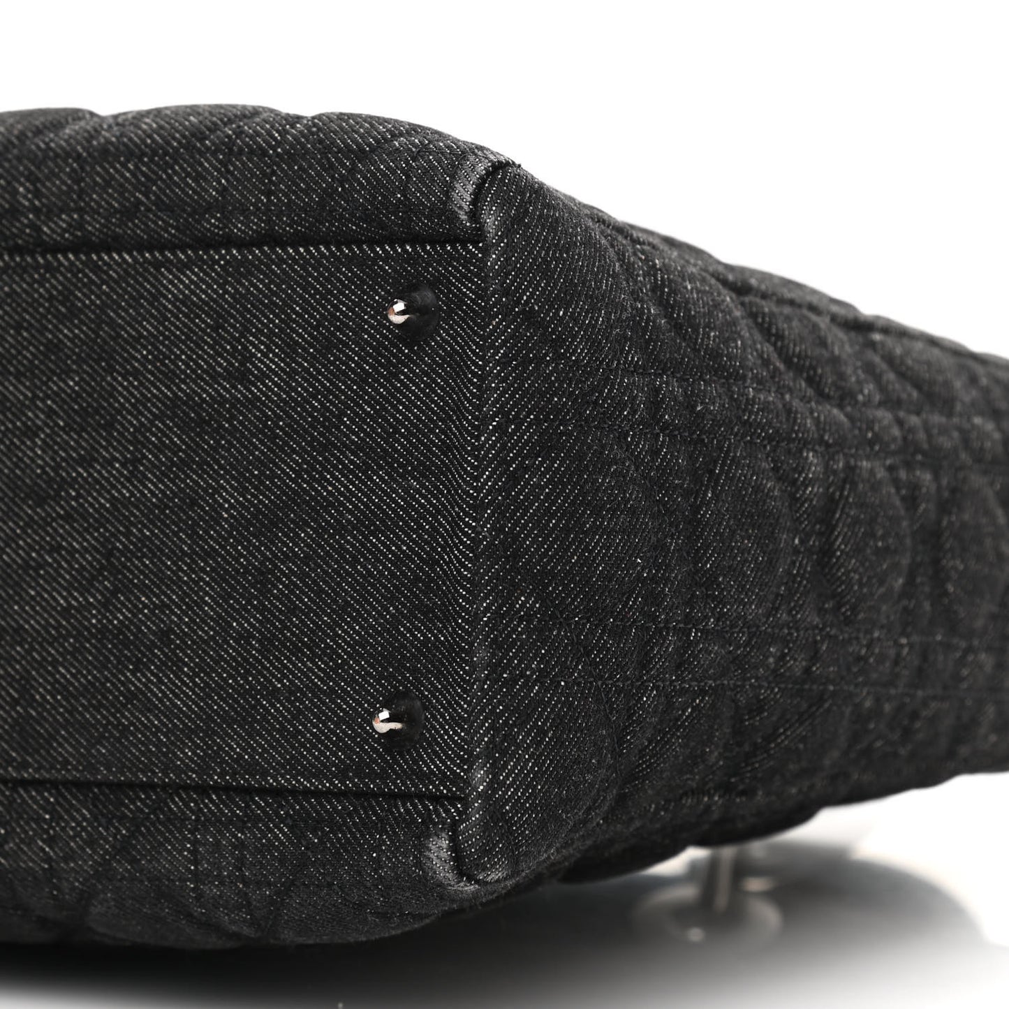 Denim Cannage Large Lady Dior Black