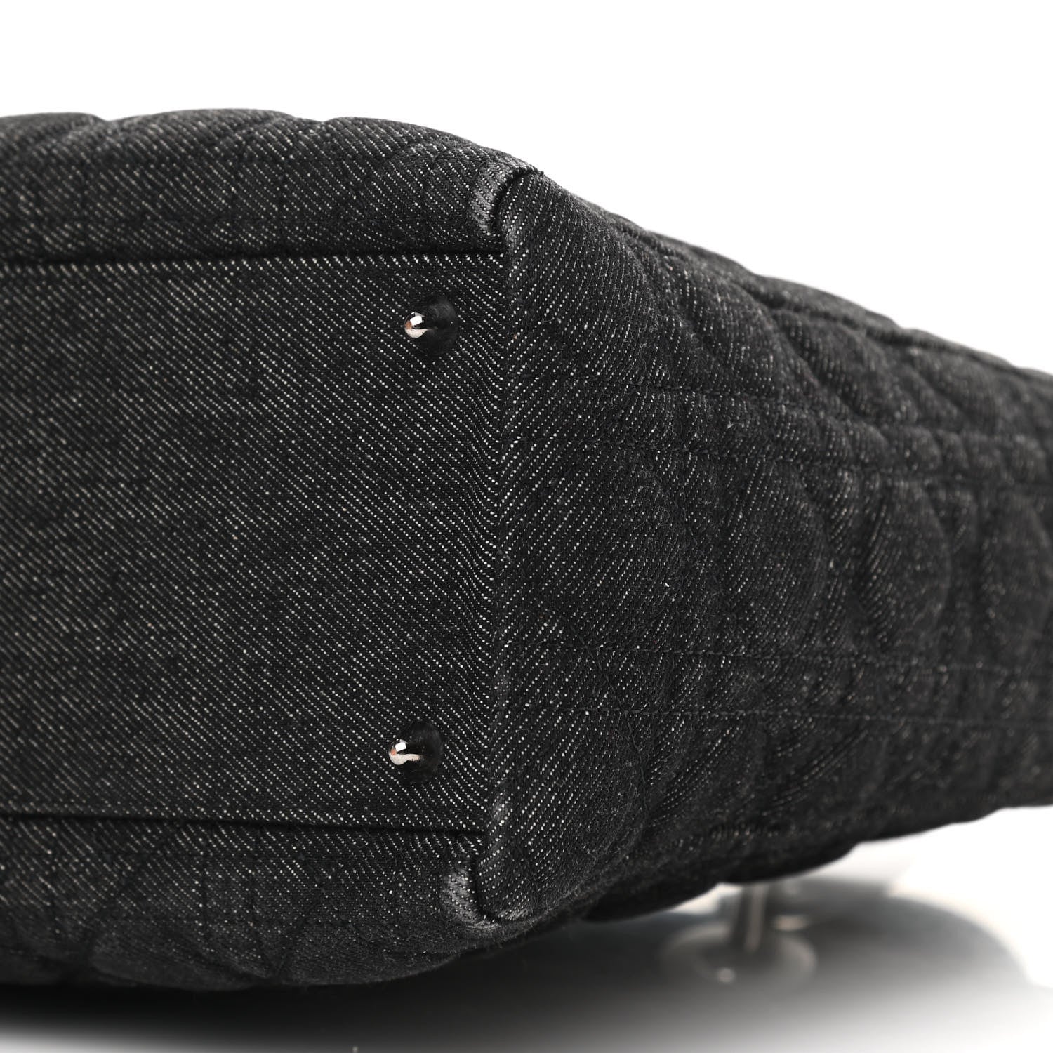 Christian Dior Denim Cannage Large Lady Dior Black 10 of 11