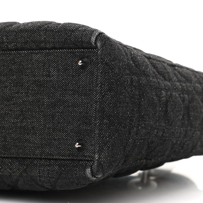 Christian Dior Denim Cannage Large Lady Dior Black 10 of 11
