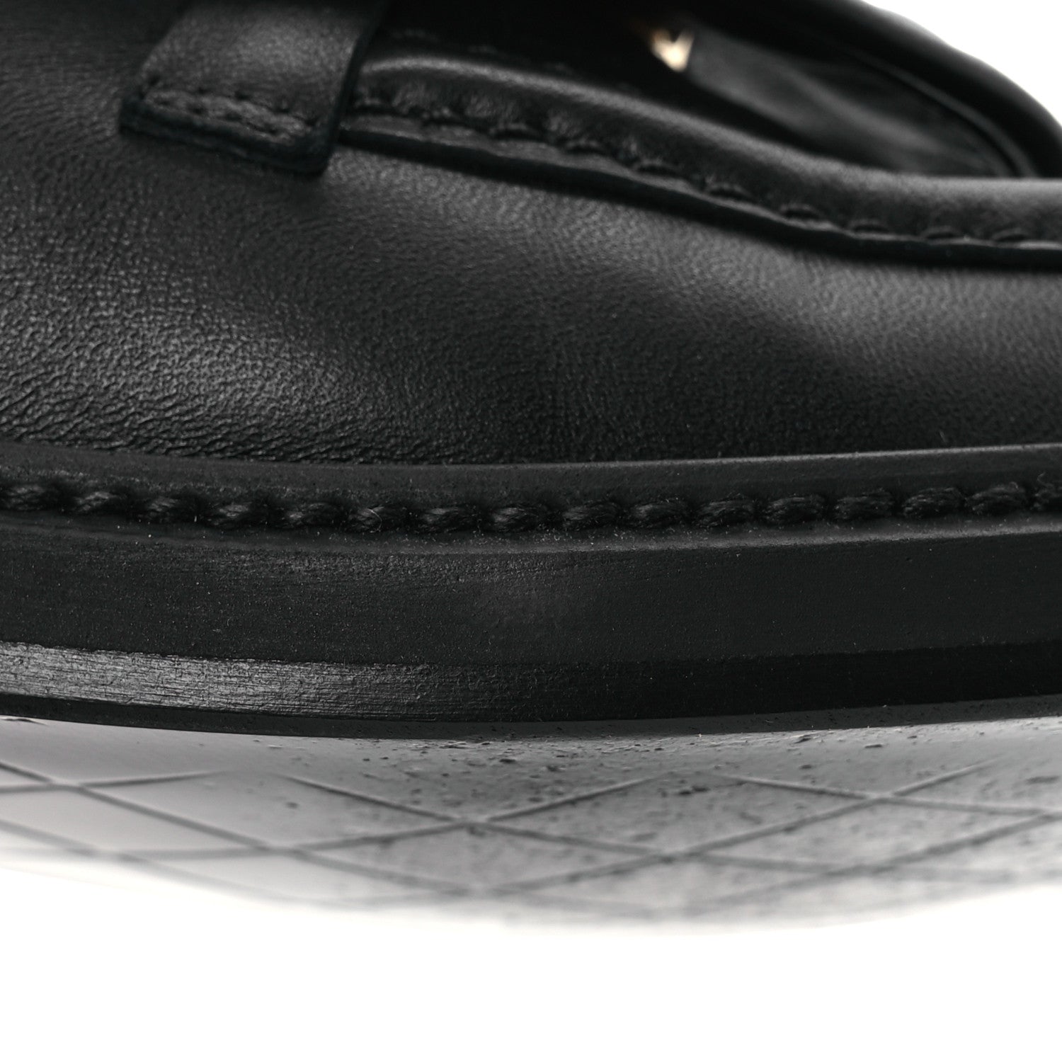 Chanel Lambskin Quilted CC Turnlock Loafers 37.5 Black 11 of 12