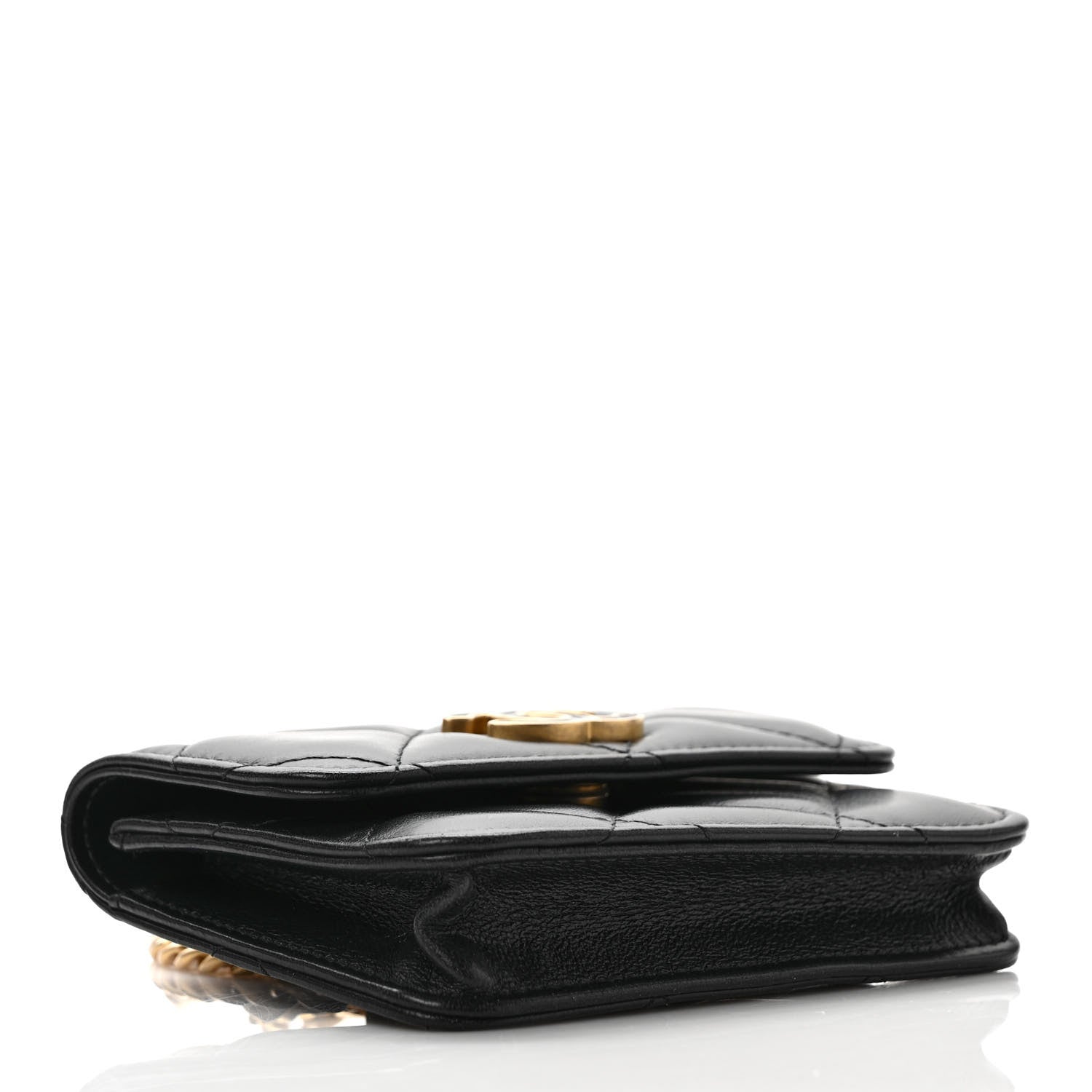 Chanel Lambskin Enamel Quilted Pending CC Flap Belt Bag Black 3 of 10