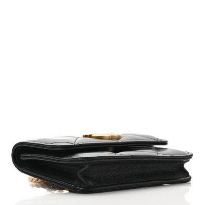 Chanel Lambskin Enamel Quilted Pending CC Flap Belt Bag Black 3 of 10