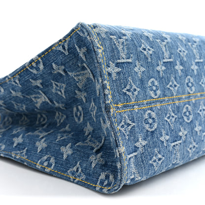 Louis Vuitton Monogram Denim Onthego MM Blue 8 of 11