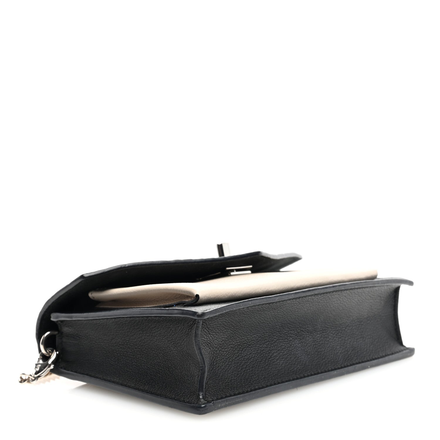 Louis Vuitton Soft Calfskin Snakeskin My Lockme Chain Bag Pochette Black 4 of 9