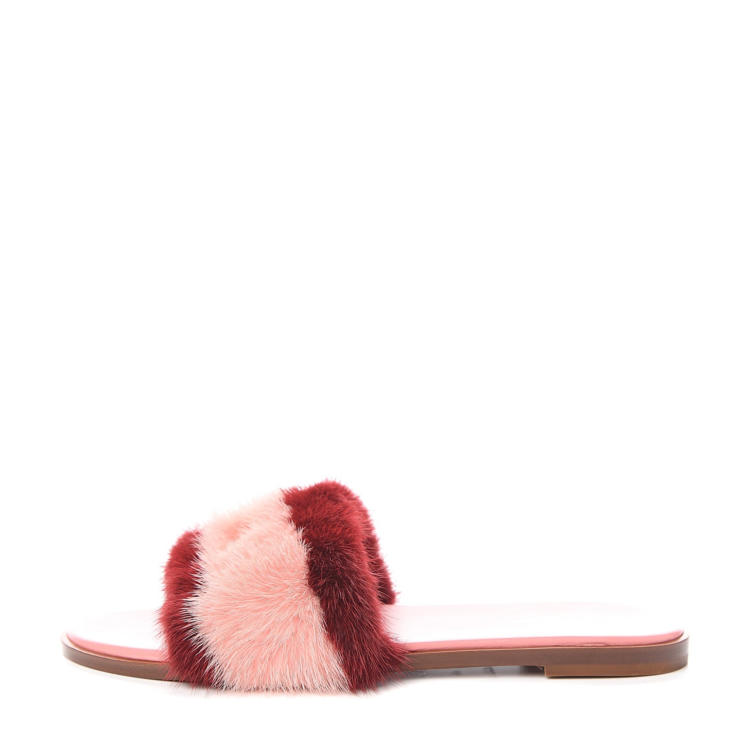 Louis Vuitton Mink Fur Lock It Flat Mule 41 Bordeaux 1 of 8