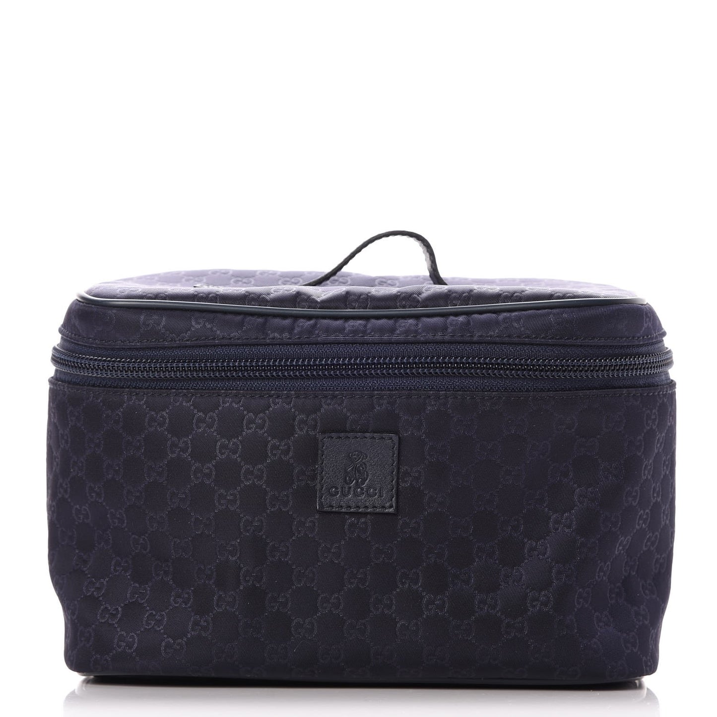 Nylon Monogram Cosmetic Case Navy