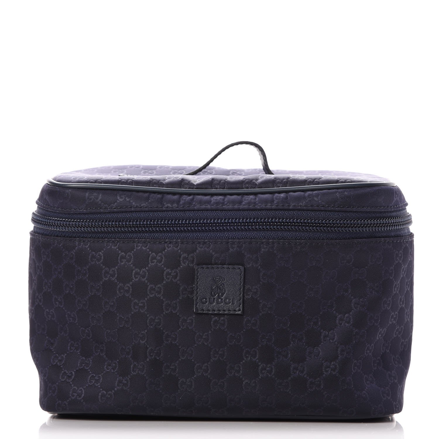 Gucci Nylon Monogram Cosmetic Case Navy 1 of 7