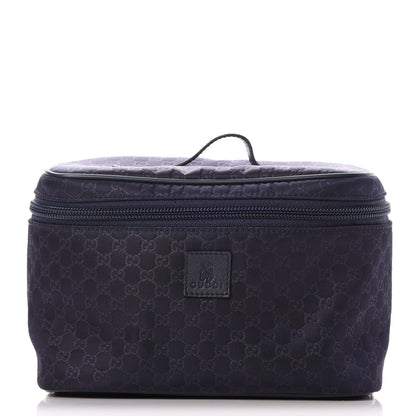 Gucci Nylon Monogram Cosmetic Case Navy 1 of 7