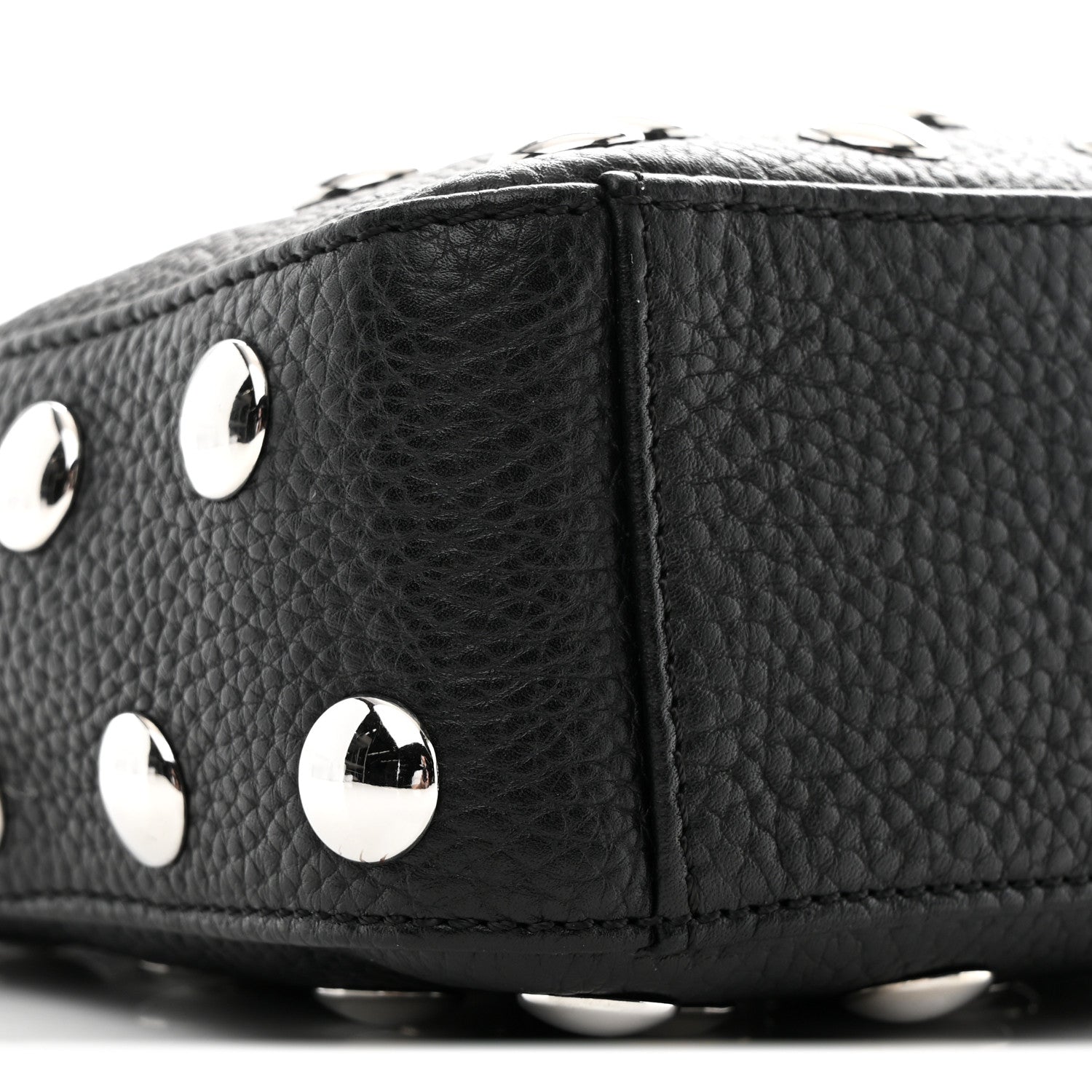 Khaite Pebbled Sport Calfskin Studded Small Elena Black 8 of 10