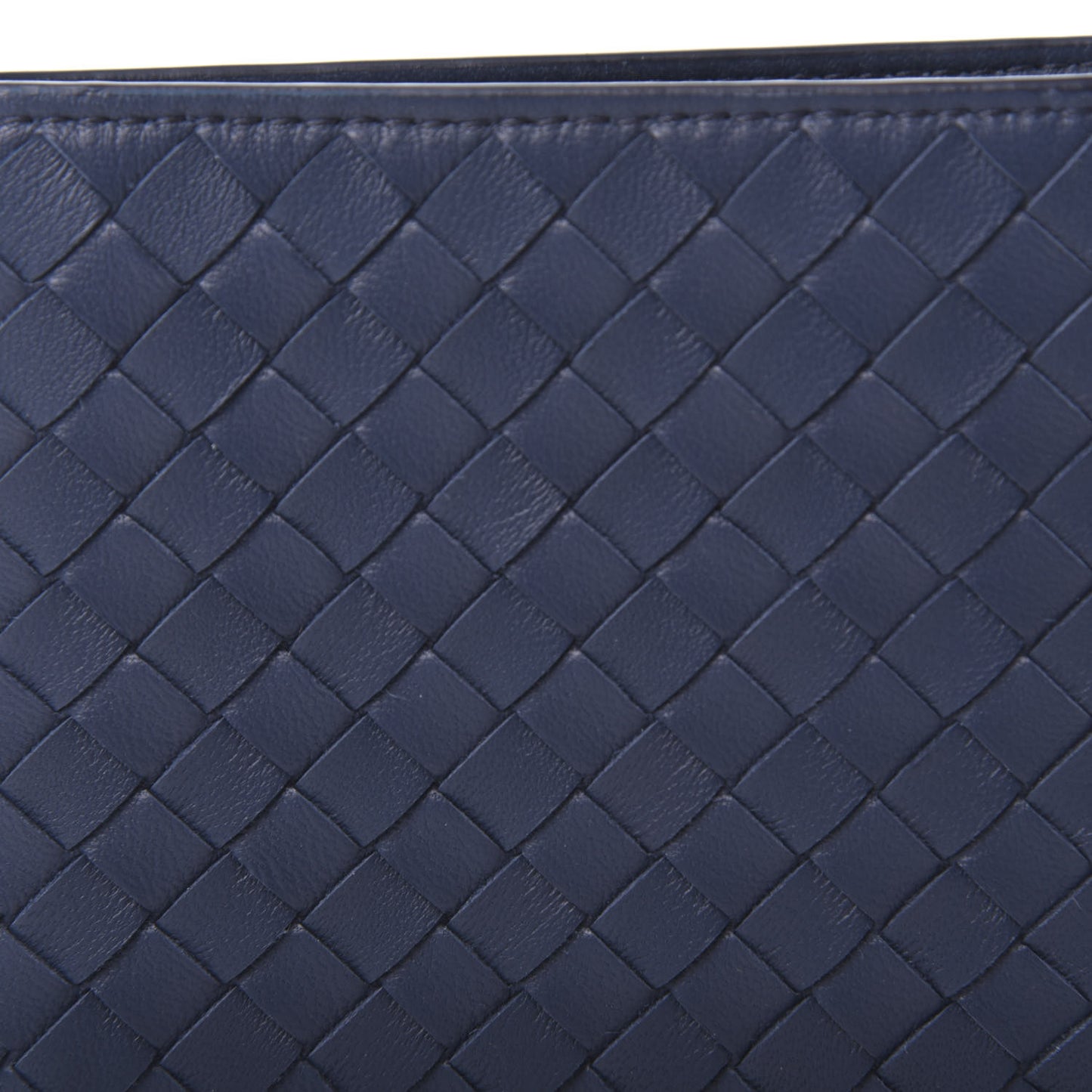Nappa Intrecciato Bi-Fold Wallet Denim
